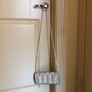 Silver Hand-beaded La Regale purse